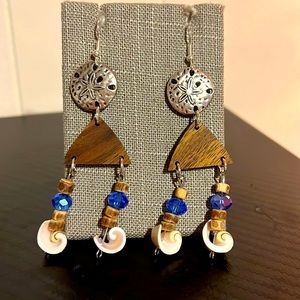 Beach earrings.